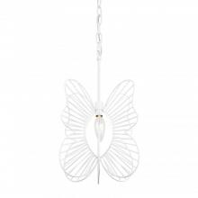  330M01WH - Monarch Butterfly 1-Lt Mini Pendant - White