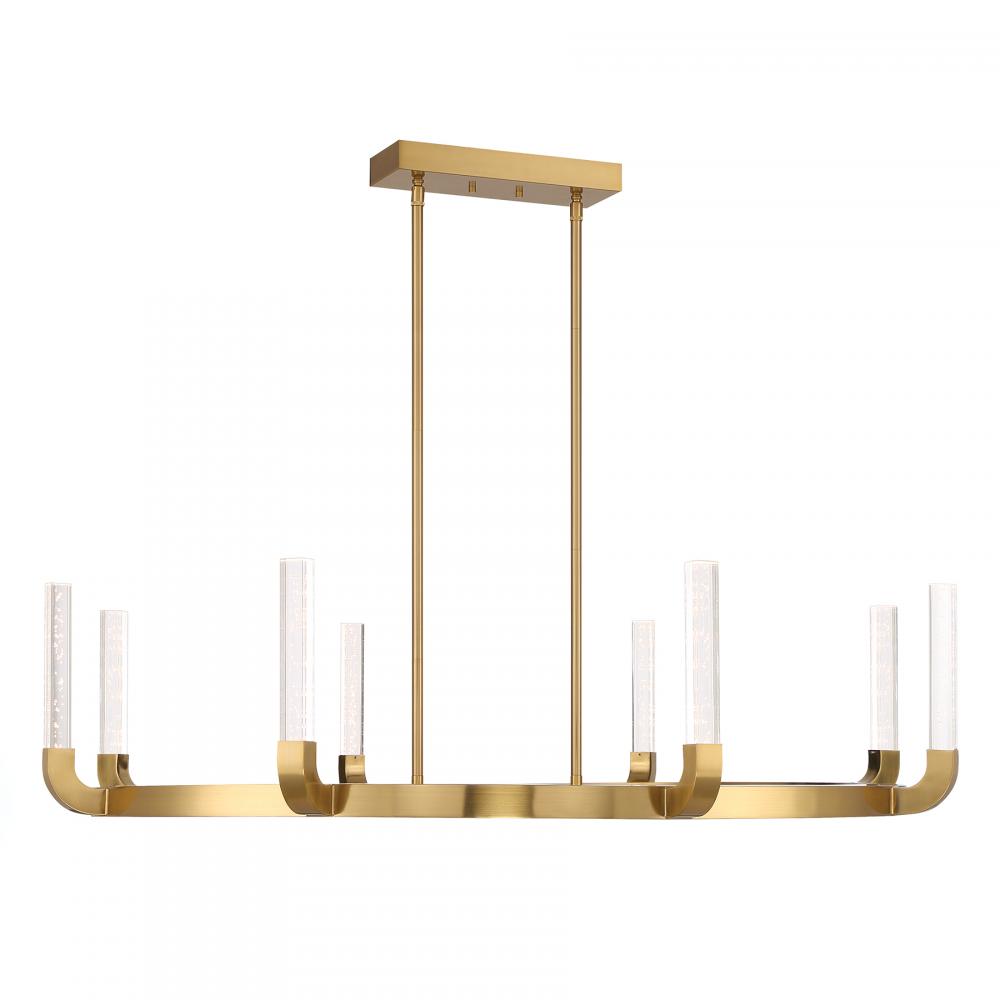 Del Mar 8-Light LED Chandelier in Warm Brass by Breegan Jane