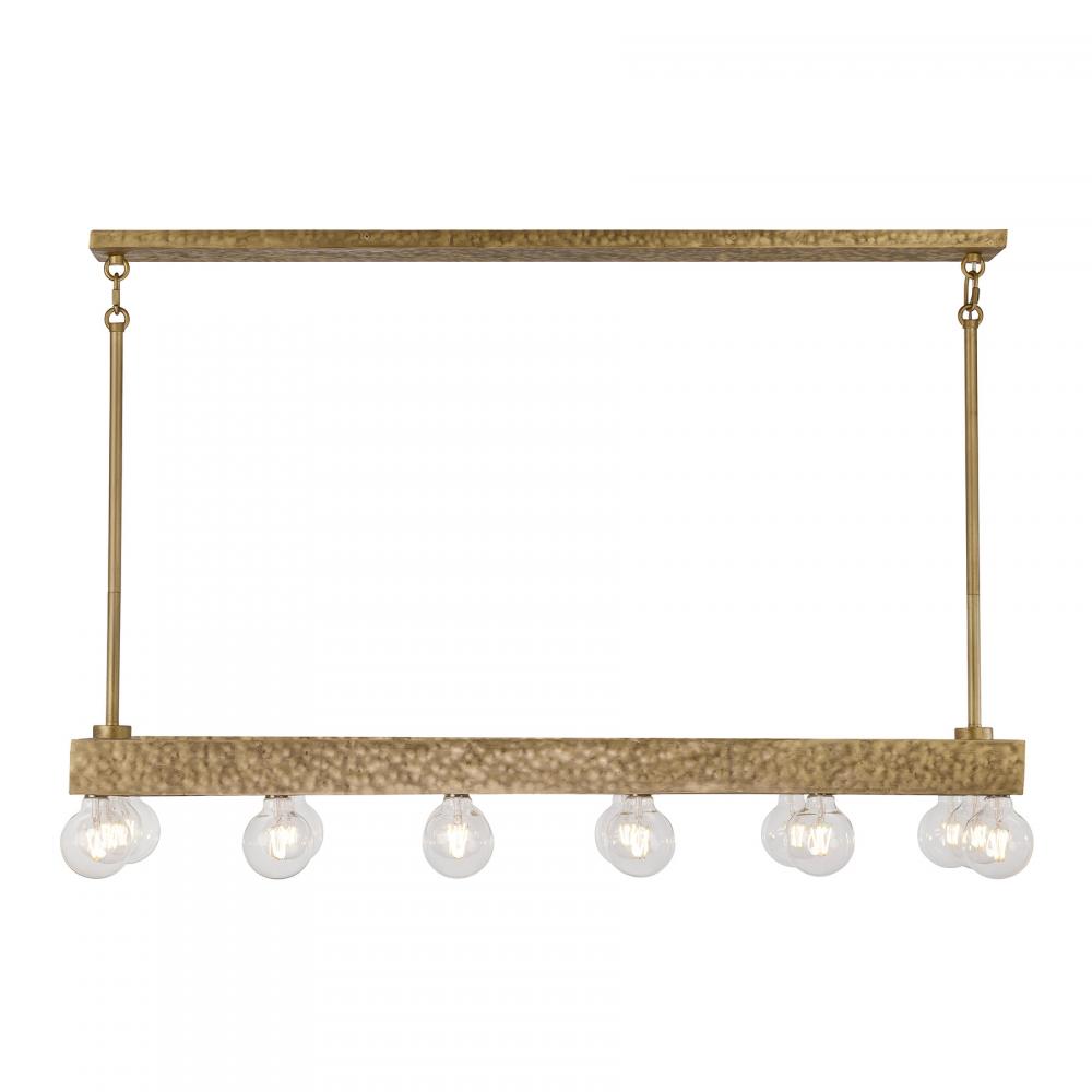 Etereo 14-Light Linear Chandelier in Spumante by Breegan Jane