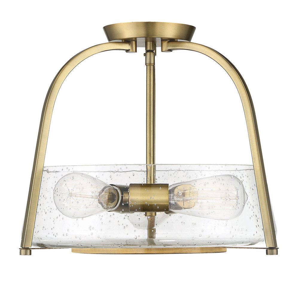 Dash 3-light Ceiling Light In Warm Brass