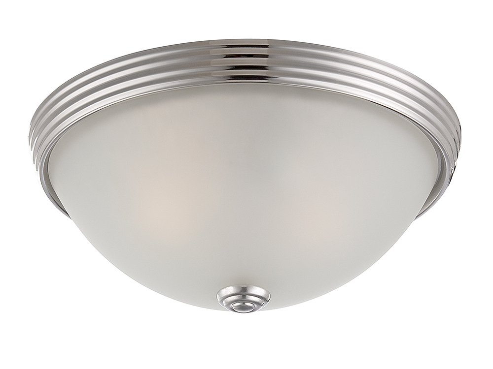 2-Light Ceiling Light in Polished Nickel