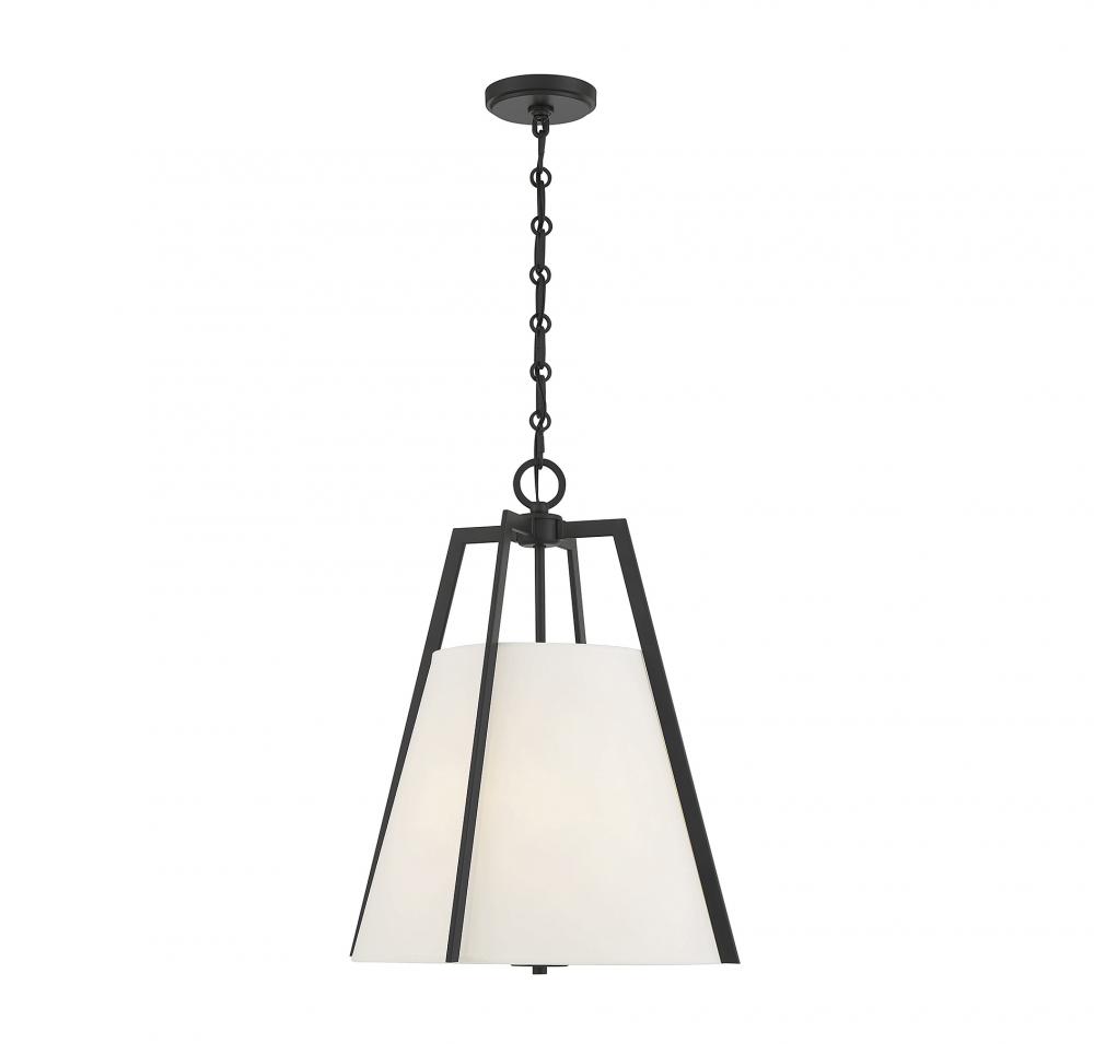 Mansfield 3-Light Pendant in Matte Black