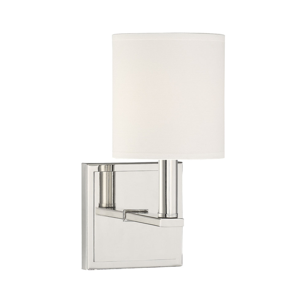 Waverly 1-Light Wall Sconce in Polished Nickel