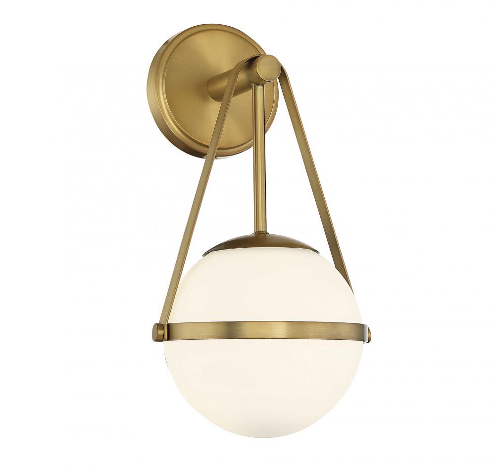 Polson 1-Light Wall Sconce in Warm Brass