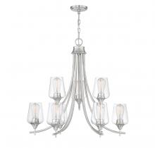 Savoy House 1-4033-9-SN - Octave 9-Light Chandelier in Satin Nickel