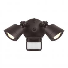  4-FLOOD-MS-A2-3000K-BZ - LED Motion Sensored Double Flood Light in Bronze