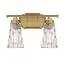  8-1745-2-322 - Chantilly 2-Light Bathroom Vanity Light in Warm Brass