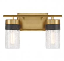 Savoy House 8-3600-2-322 - Brickell 2-Light Bathroom Vanity Light in Warm Brass and Black