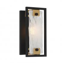 Savoy House 9-1697-1-143 - Hayward 1-Light Wall Sconce in Matte Black with Warm Brass Accents