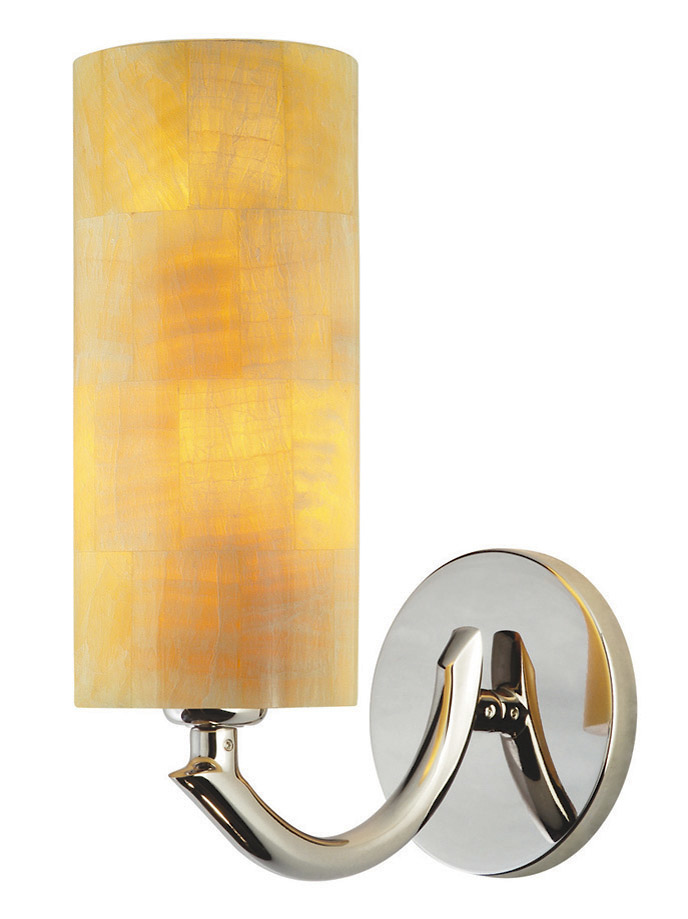 Wall Sconce Onyx Cylinder Marble Mosaic Bronze GY6.35 Xenon 35W