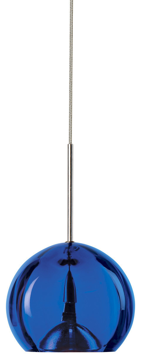 Pendant Optics Blue Polished Nickel MR16 Hal 35W 1600lm Monopoint