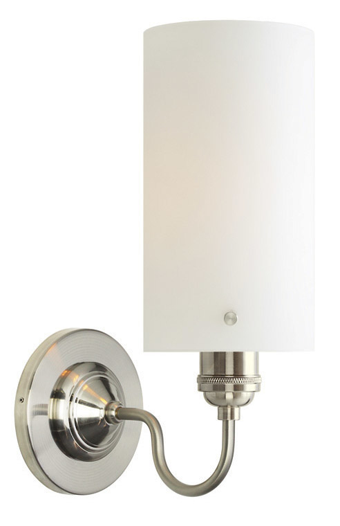 Wall Sconce Retro Cylinder Opal Polished Nickel E26 Retro Bulb 60W