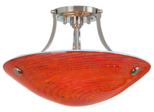  CL501RDSNMB6 - Ceiling Neptune Red Satin Nickel E26 Incandescent 3x60W