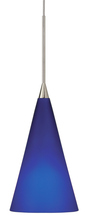 Stone Lighting PD180BUSNX3M - Pendant Konos Blue Satin Nickel GY6.35 Xenon 35W Monopoint