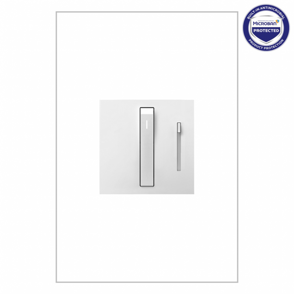 adorne® Whisper® Tru-Universal Dimmer, White, with Microban®