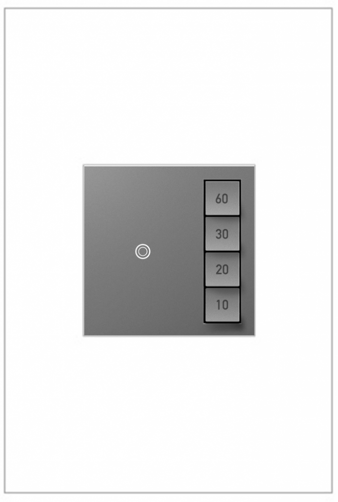 Adorne® Timer Switch, Manual On/Timed Off, Magnesium, with Microban®