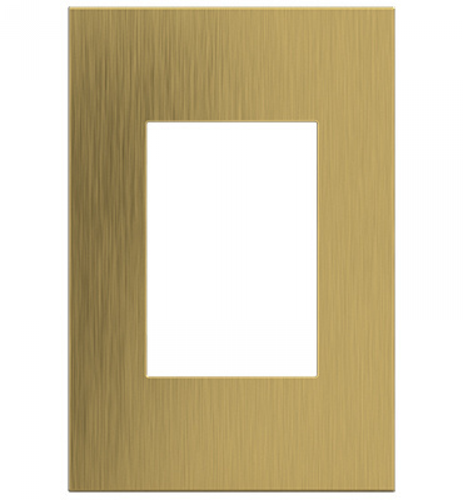 adorne? Brushed Satin Brass One-Gang-Plus Screwless Wall Plate