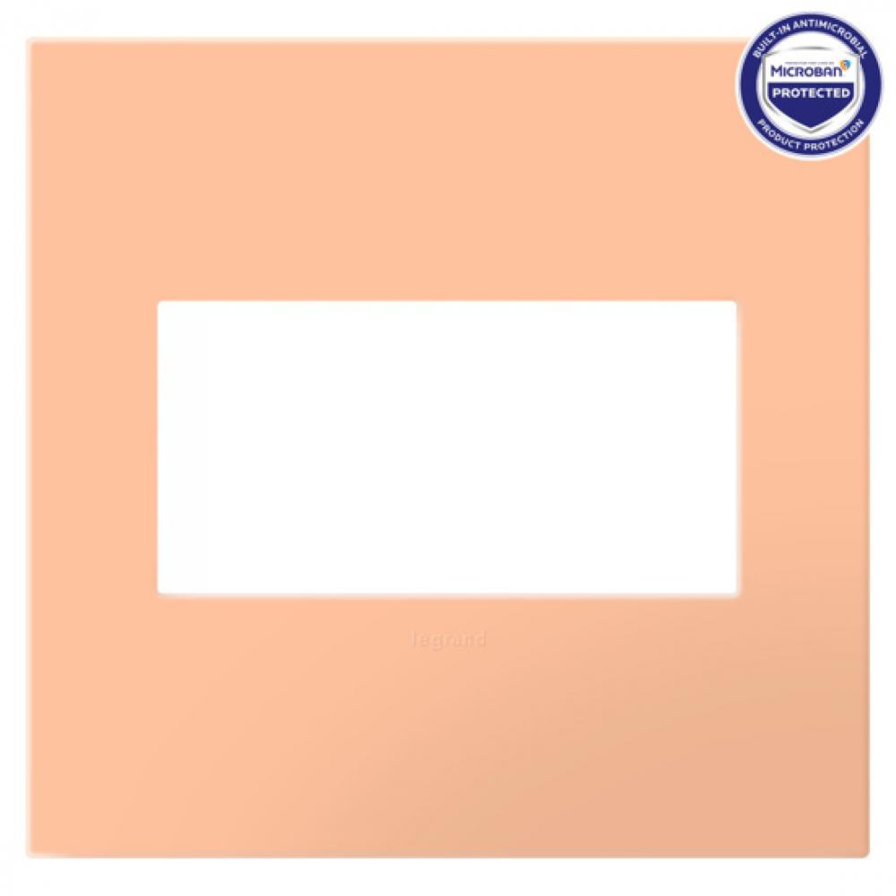 Adorne® Peachy Two-Gang Screwless Wall Plate with Microban®