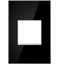 Legrand AWM1G2MB4 - adorne® Mirror Black One-Gang Screwless Wall Plate