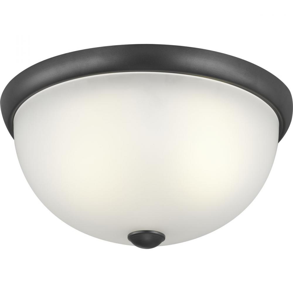 Two-Light 14" Glass Dome Flush Mount