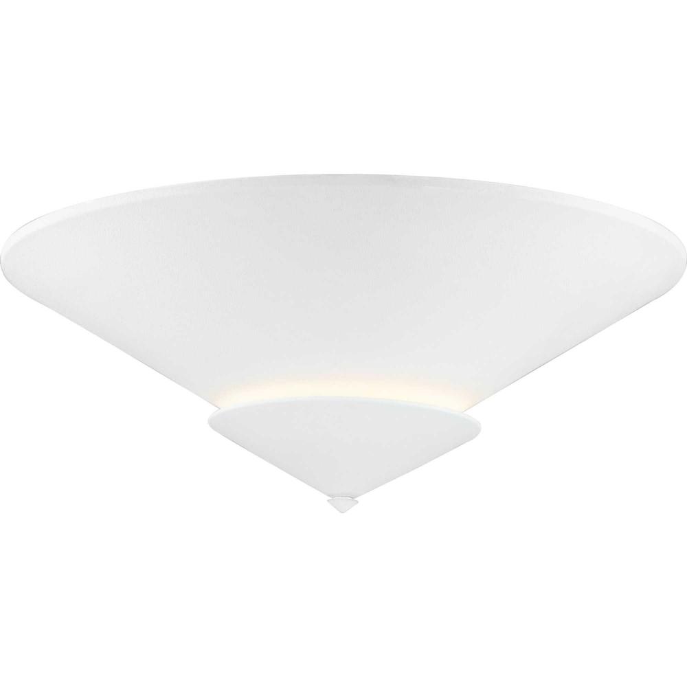 Pinellas Collection 25 in. Four-Light White Plaster Contemporary Flush Mount