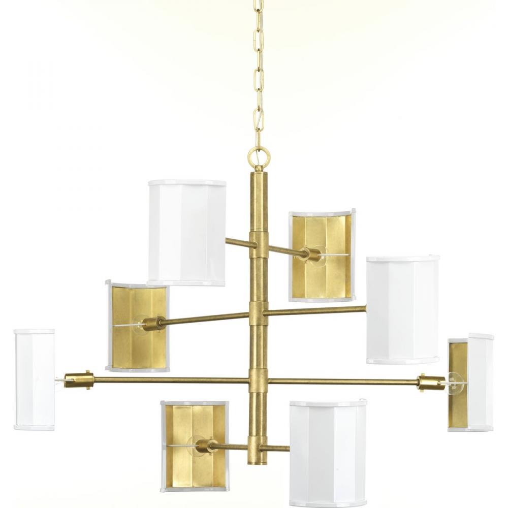 POINT DUMEÂ® byJeffrey Alan Marks for Progress Lighting Wandermere Collection Brushed Brass Eight-Li