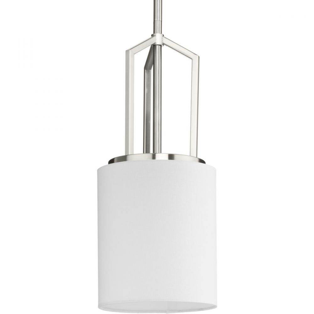 Goodwin Collection One-Light Brushed Nickel Modern Farmhouse Pendant