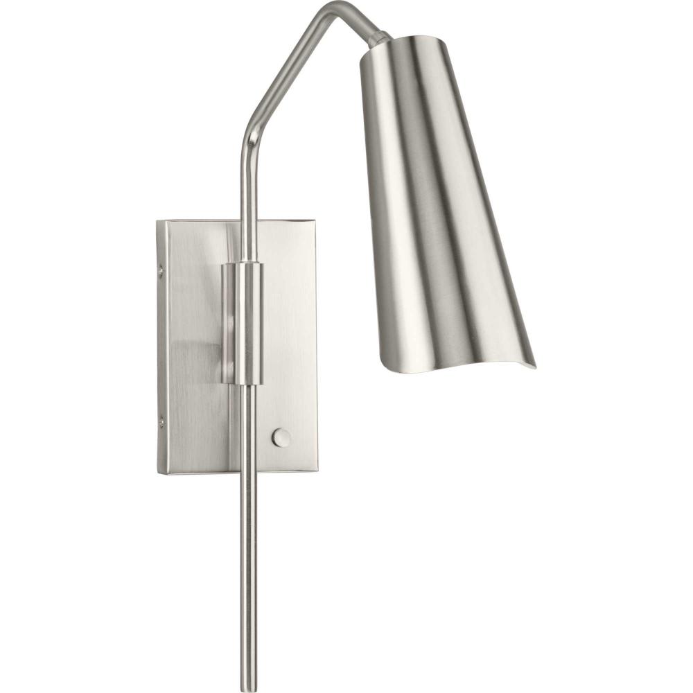 Cornett Collection One-Light Brushed Nickel Contemporary Wall Sconce