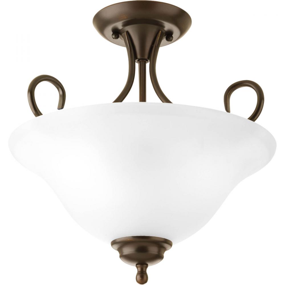 Two-Light 13-1/4" Semi-Flush