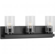 Progress P300388-31M - Goodwin Collection Three-Light Matte Black Modern Vanity Light with Clear Glass