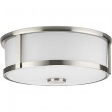 Progress P350254-009 - Gilliam Collection 12--5/8 in. Two-Light Brushed Nickel New Traditional Flush Mount