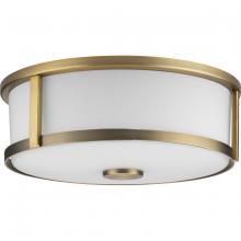  P350254-163 - Gilliam Collection 12-5/8 in. Two-Light Vintage Brass New Traditional Flush Mount