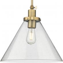  P500384-163 - Hinton Collection One-Light Vintage Brass Modern Farmhouse Pendant