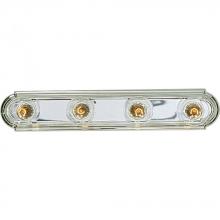 Progress P3025-15 - Broadway Collection Four-Light Polished Chrome Traditional Bath Vanity Light