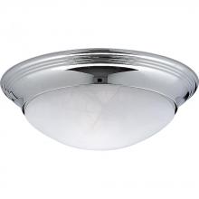 Progress P3688-15 - One Light Polished Chrome Alabaster Glass Bowl Flush Mount