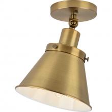 Progress P350199-163 - Hinton Collection One-Light Vintage Brass Vintage Style Ceiling Light