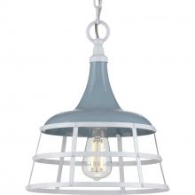 Progress P500236-164 - Bastille Collection One-Light Coastal Blue Coastal Pendant Light