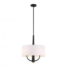 Varaluz 503P03BLSB - Patchwork 3-Lt Pendant - Black/Satin Brass