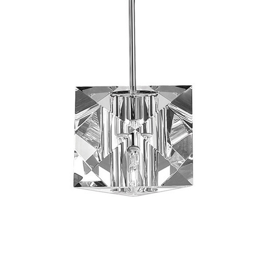 Prisma Clear Pendant with Chrome Canopy