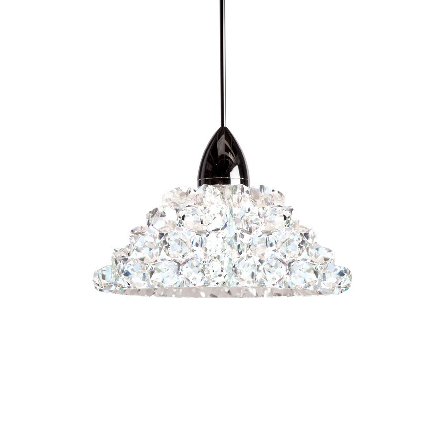 Giselle Clear Diamond Pendant with Chrome Canopy