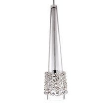 WAC US MP-LED938-WD/CH - Kalysta LED Clear Diamond Pendant with Chrome Canopy