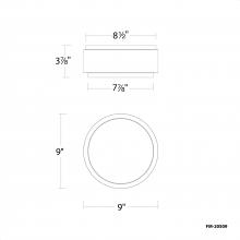  FM-20509-35-WT/AB - Salvo Flush Mount Light