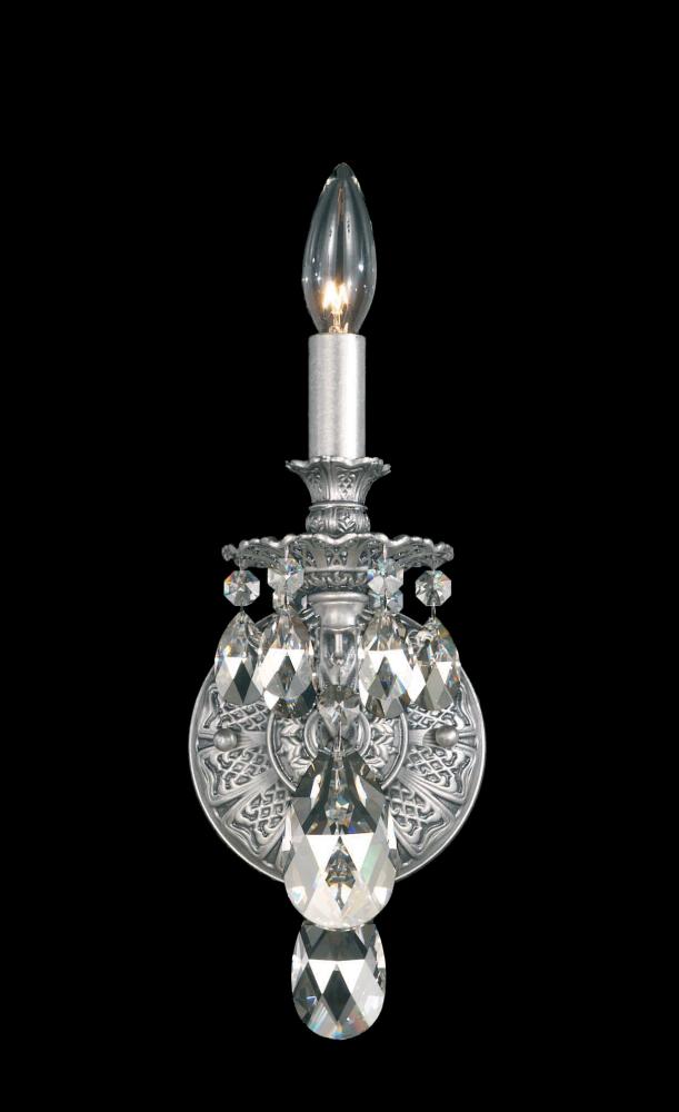 Milano 1 Light 120V Wall Sconce in Parchment Gold with Clear Crystals from Swarovski