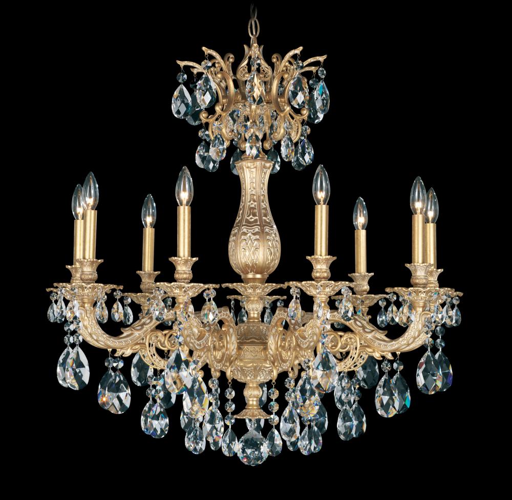 Milano 9 Light 120V Chandelier in Heirloom Bronze with Radiance Crystal