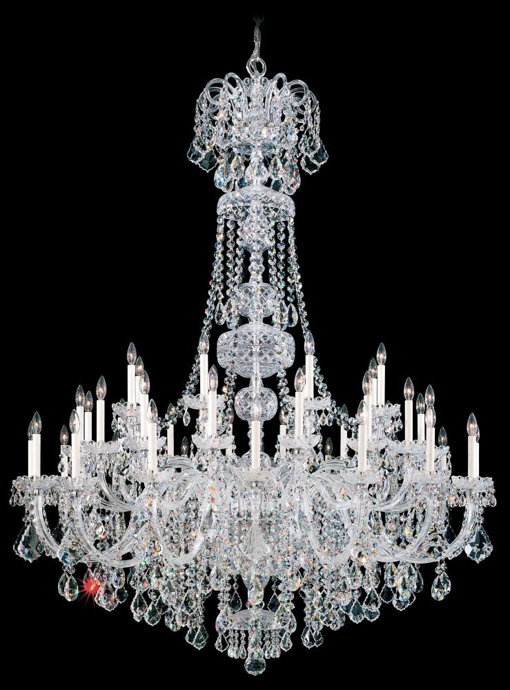 Olde World 45 Light 120V Chandelier in Aurelia with Clear Radiance Crystal