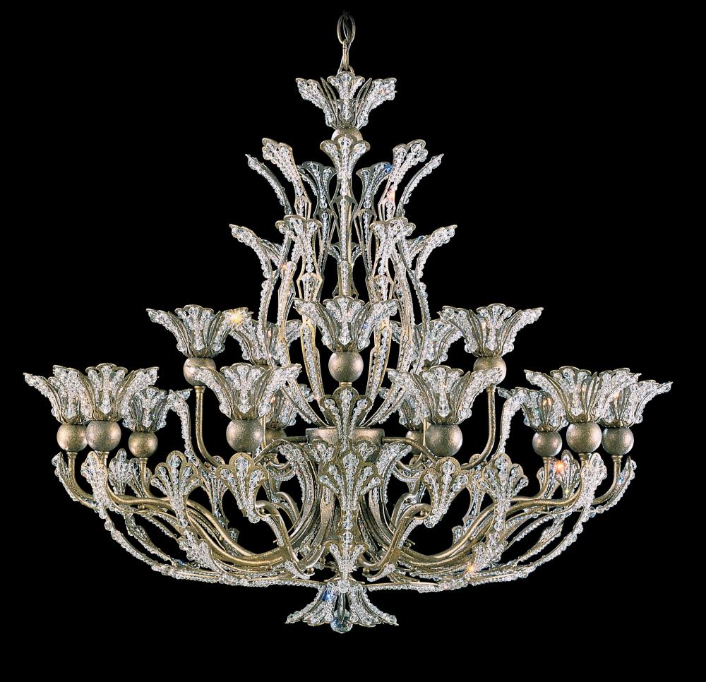 Rivendell 16 Light 120V Chandelier in Heirloom Gold with Radiance Crystal