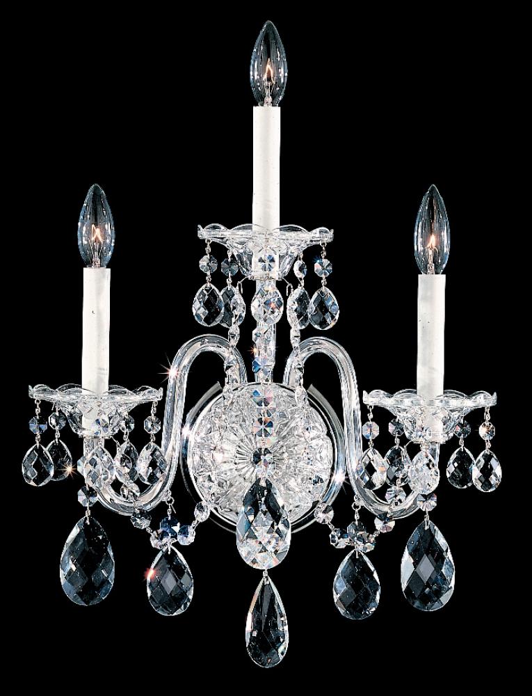 Sterling 3 Light 120V Wall Sconce in Aurelia with Clear Heritage Handcut Crystal