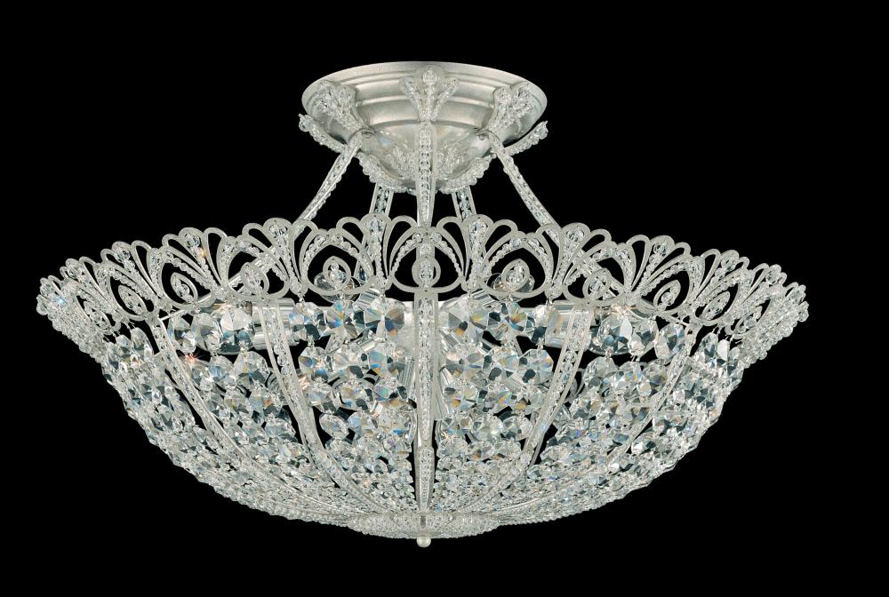 Rivendell 17 Light 120V Semi-Flush Mount in French Gold with Radiance Crystal