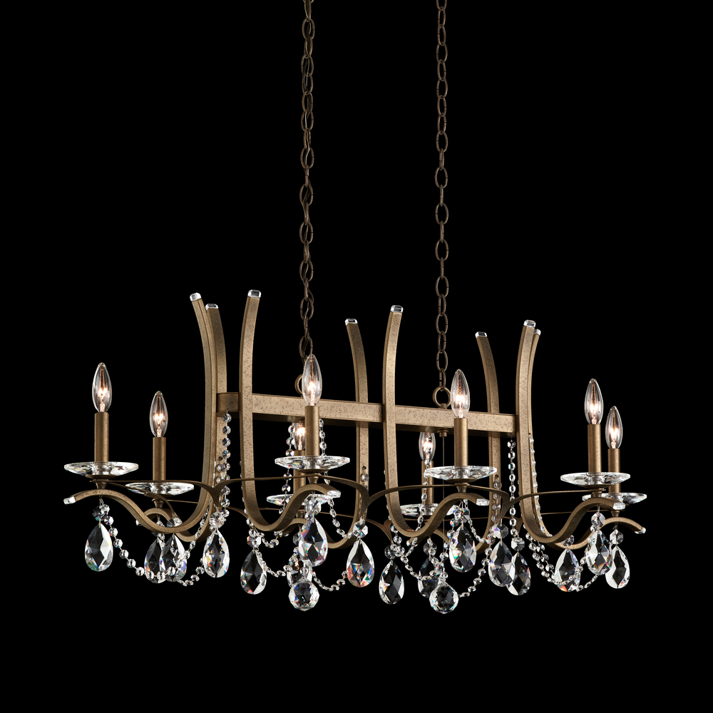 Vesca 8 Light 120V Chandelier in Etruscan Gold with Clear Radiance Crystal