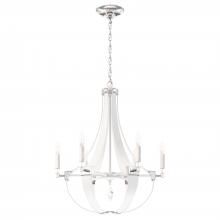 Schonbek 1870 CY1006N-LW1R - Crystal Empire 6 Light 120V Chandelier in White Pass with Radiance Crystal